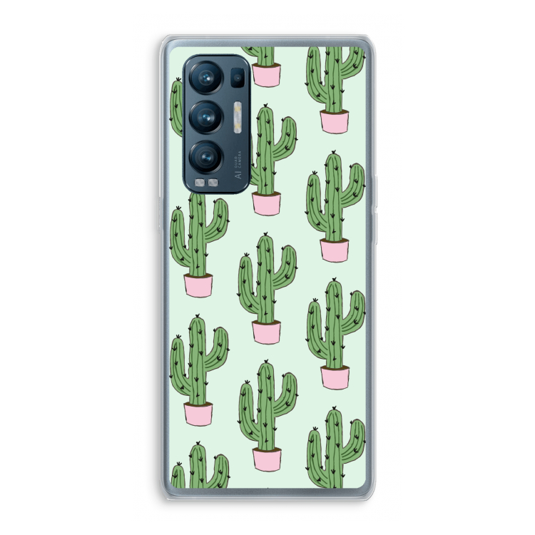 Cactus Lover: Oppo Find X3 Neo Transparant Hoesje