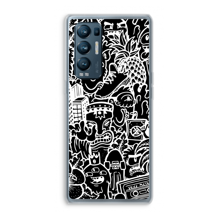 Vexx Black Mixtape: Oppo Find X3 Neo Transparant Hoesje