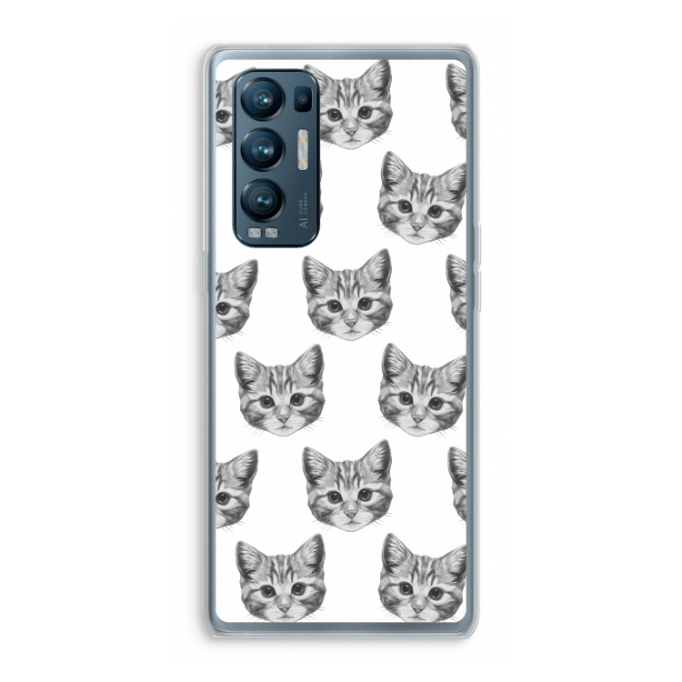 Kitten: Oppo Find X3 Neo Transparant Hoesje