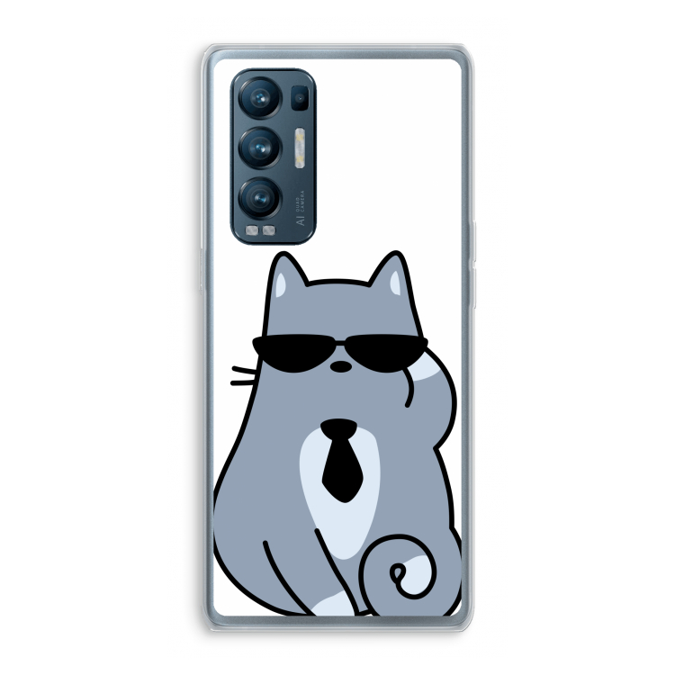 Cool cat: Oppo Find X3 Neo Transparant Hoesje