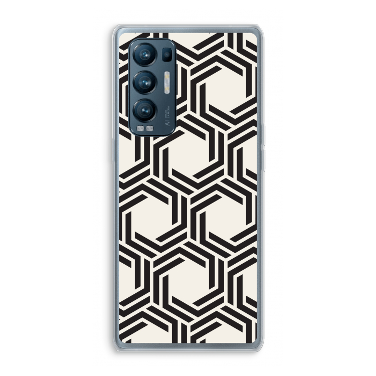 Geometrisch patroon: Oppo Find X3 Neo Transparant Hoesje