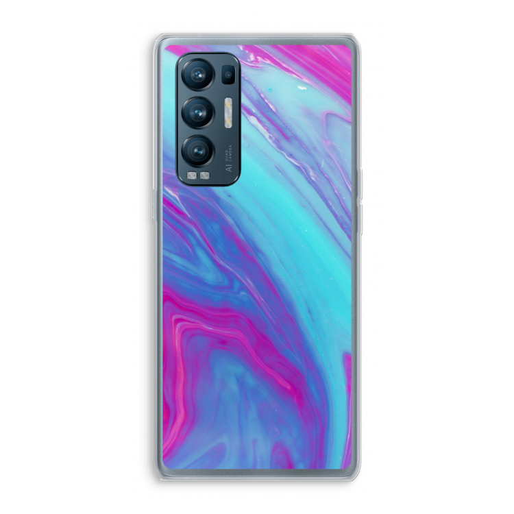 Zweverige regenboog: Oppo Find X3 Neo Transparant Hoesje