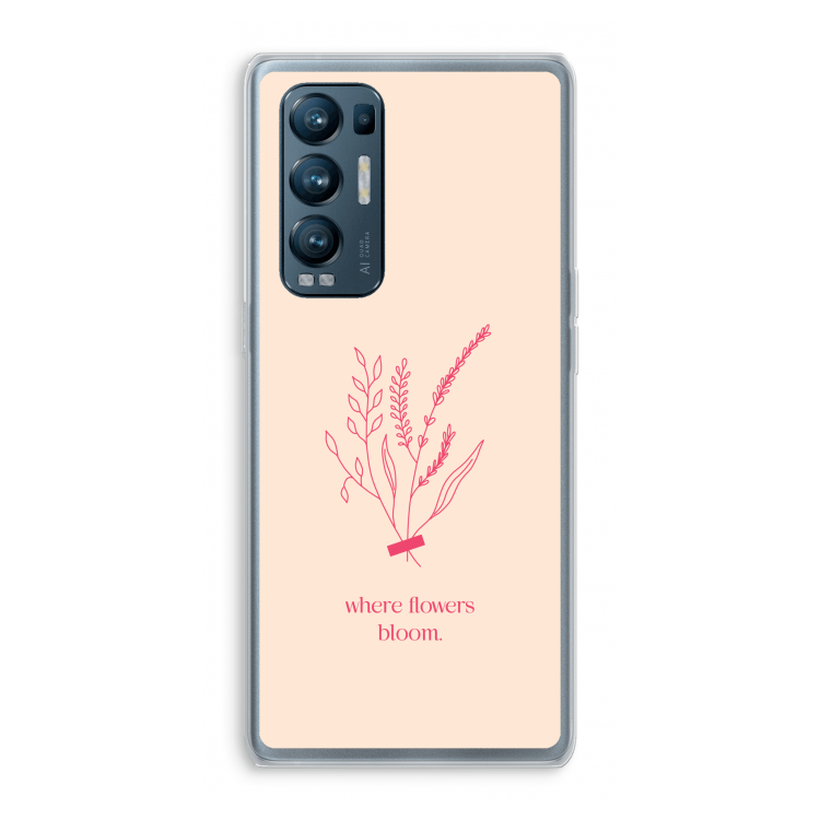 Where flowers bloom: Oppo Find X3 Neo Transparant Hoesje