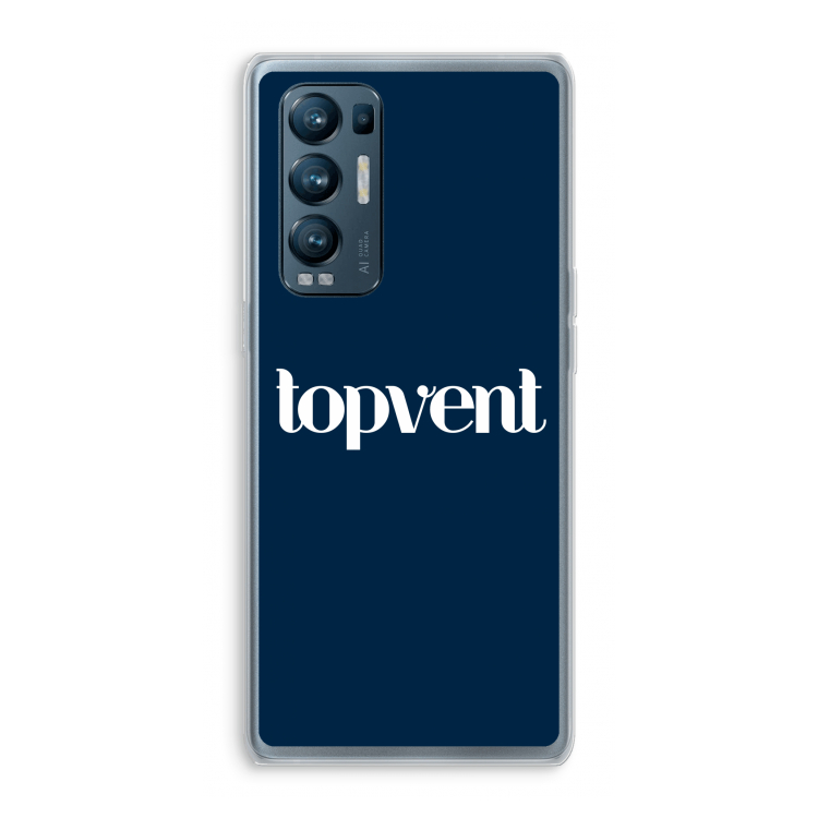 Topvent Navy: Oppo Find X3 Neo Transparant Hoesje
