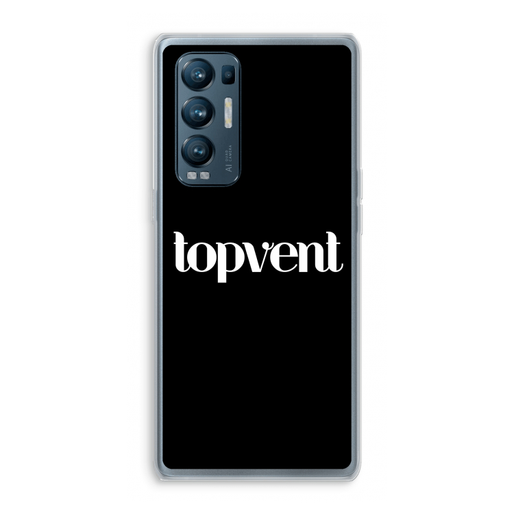 Topvent Zwart: Oppo Find X3 Neo Transparant Hoesje