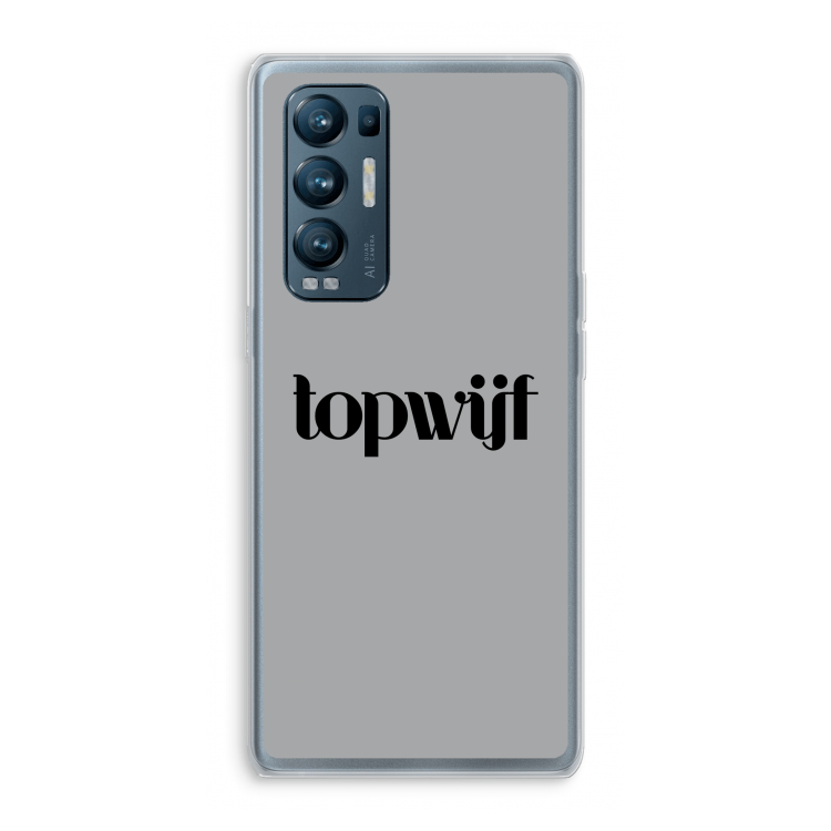 Topwijf Grijs Zwart: Oppo Find X3 Neo Transparant Hoesje