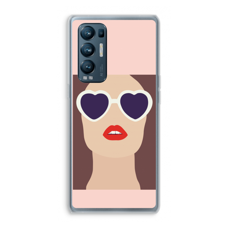 Red lips: Oppo Find X3 Neo Transparant Hoesje
