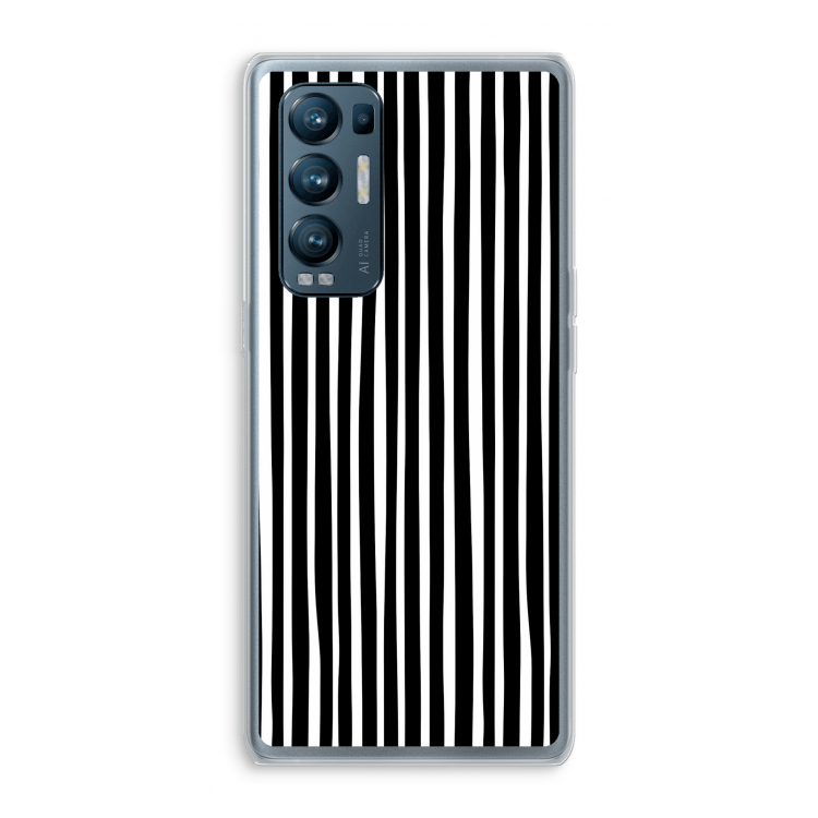 Stripes: Oppo Find X3 Neo Transparant Hoesje