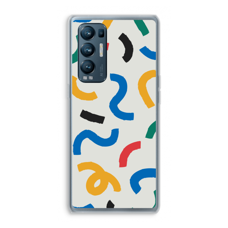 Illustratieve pop 2: Oppo Find X3 Neo Transparant Hoesje