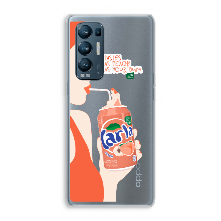 Peach please!: Oppo Find X3 Neo Transparant Hoesje