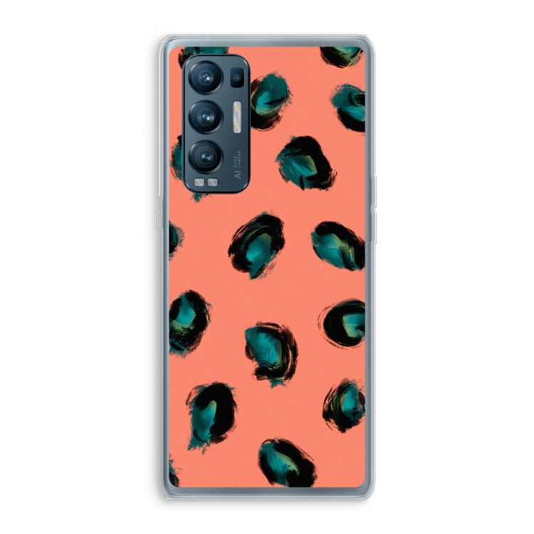 Pink Cheetah: Oppo Find X3 Neo Transparant Hoesje