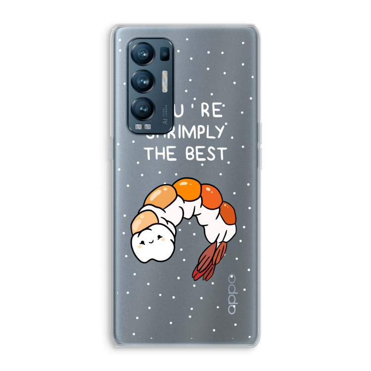 You're Shrimply The Best: Oppo Find X3 Neo Transparant Hoesje