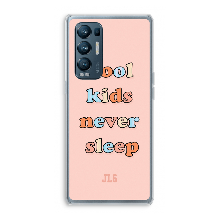 Cool Kids Never Sleep: Oppo Find X3 Neo Transparant Hoesje