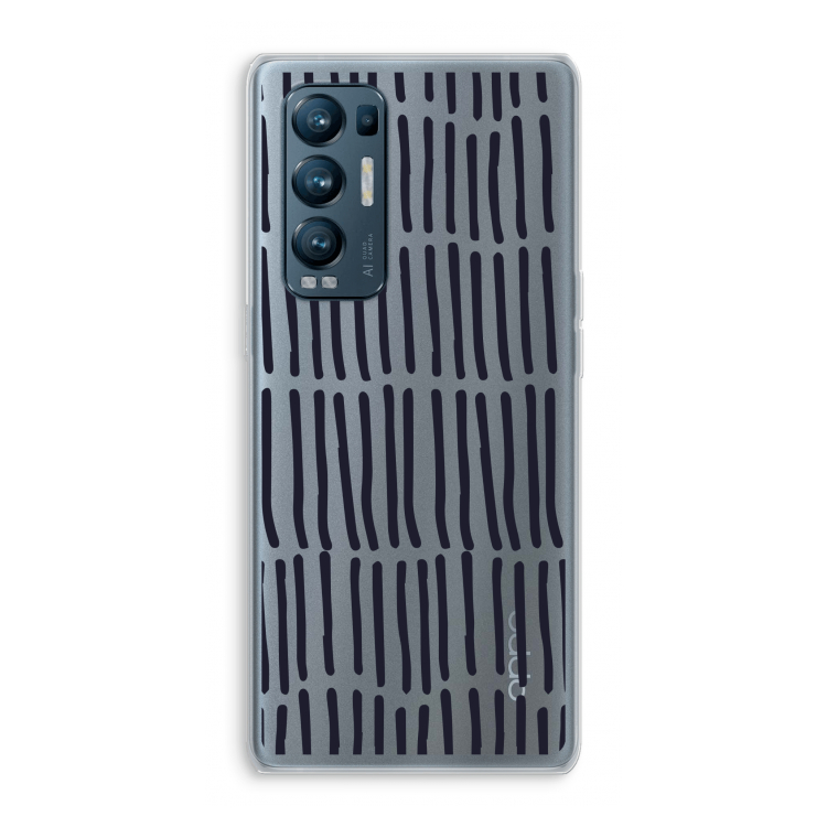 Moroccan stripes: Oppo Find X3 Neo Transparant Hoesje