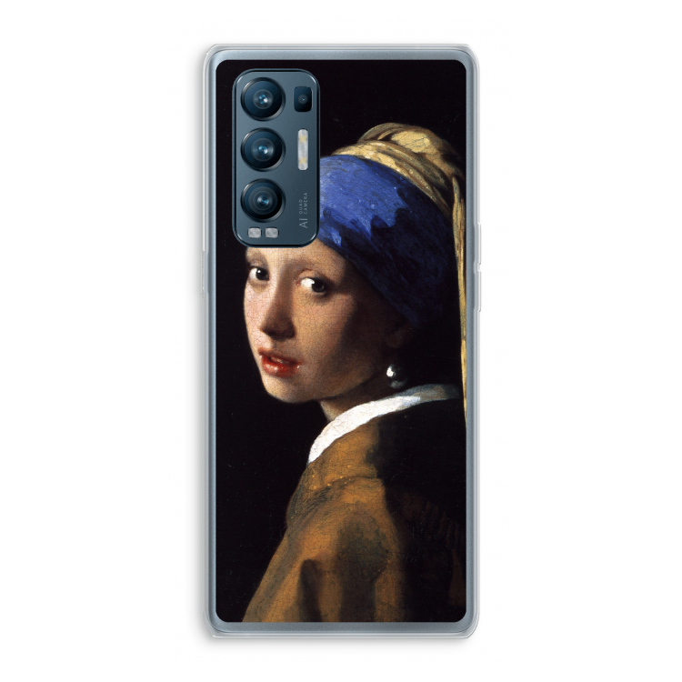 The Pearl Earring: Oppo Find X3 Neo Transparant Hoesje