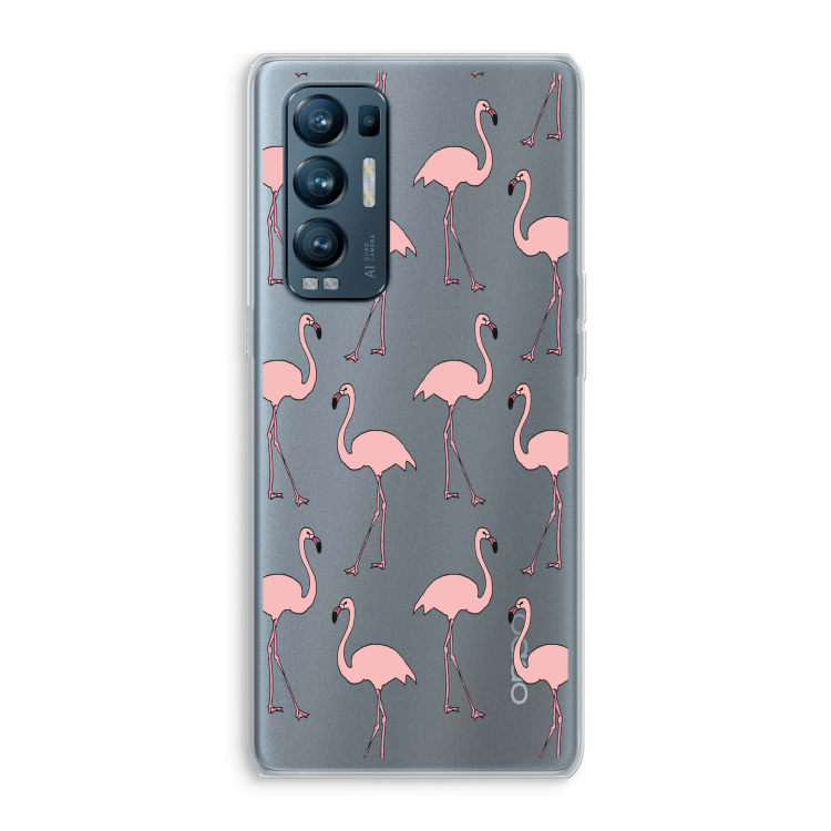 Anything Flamingoes: Oppo Find X3 Neo Transparant Hoesje