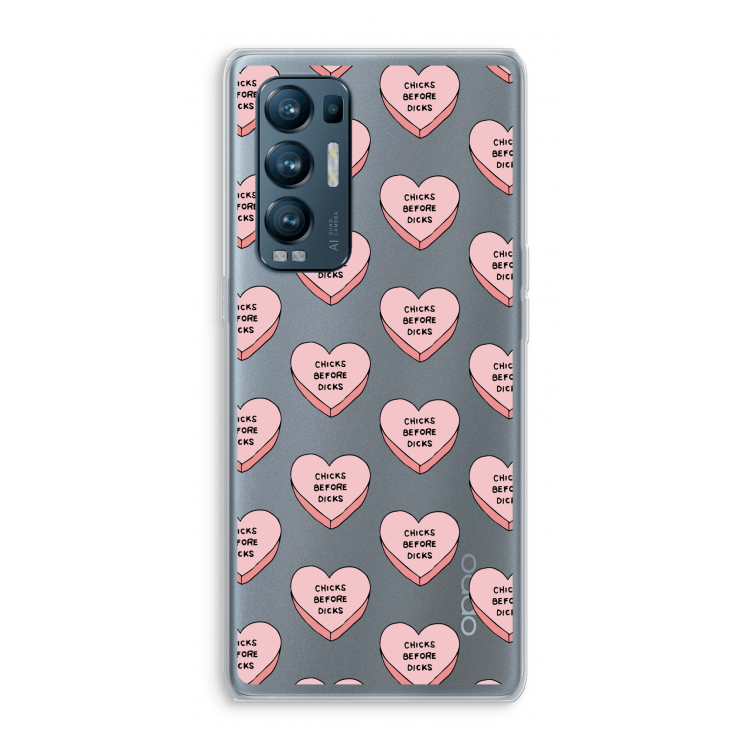Chicks before dicks: Oppo Find X3 Neo Transparant Hoesje