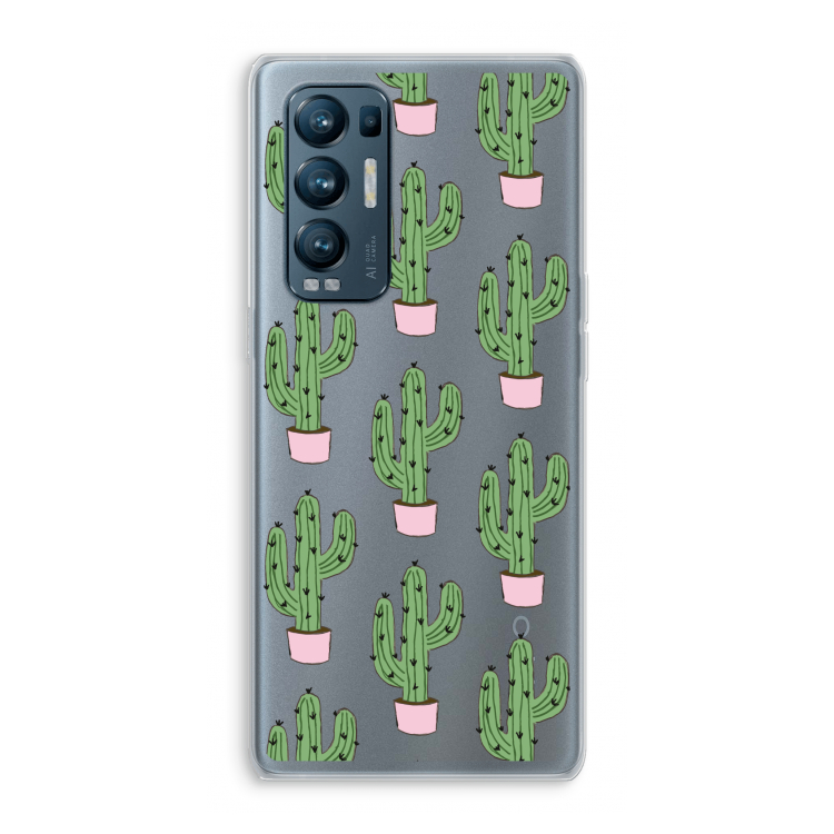 Cactus Lover: Oppo Find X3 Neo Transparant Hoesje