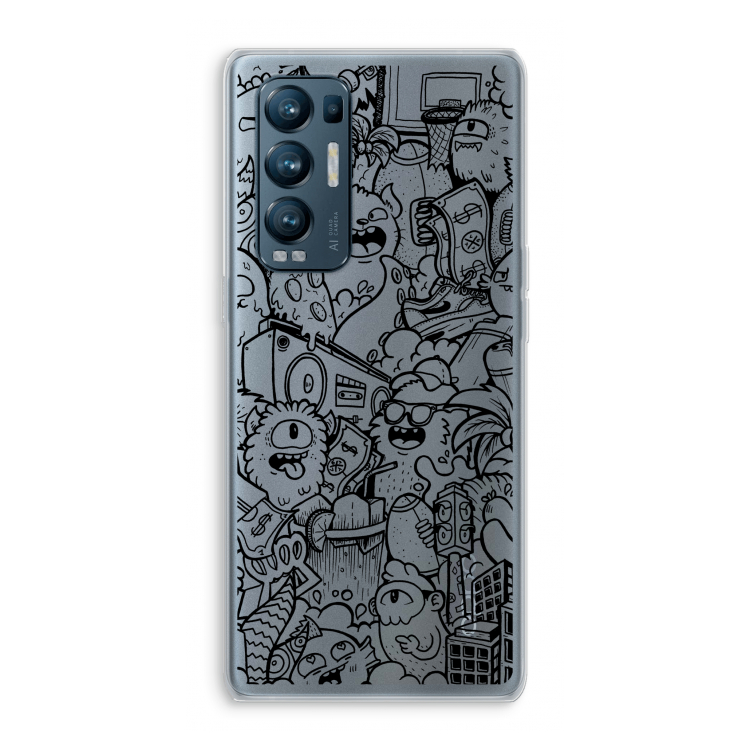 Vexx Black City : Oppo Find X3 Neo Transparant Hoesje