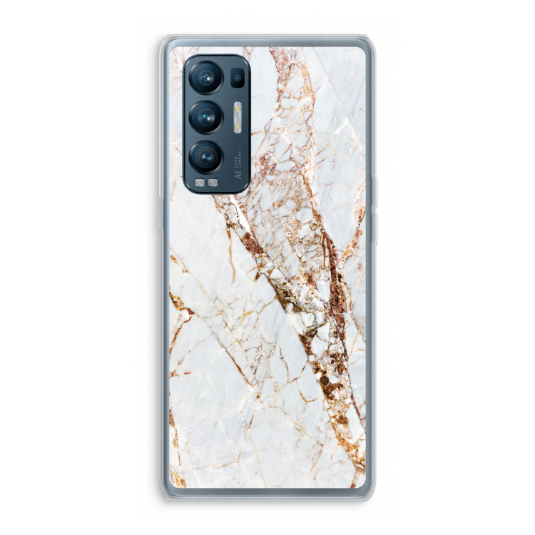 Goud marmer: Oppo Find X3 Neo Transparant Hoesje