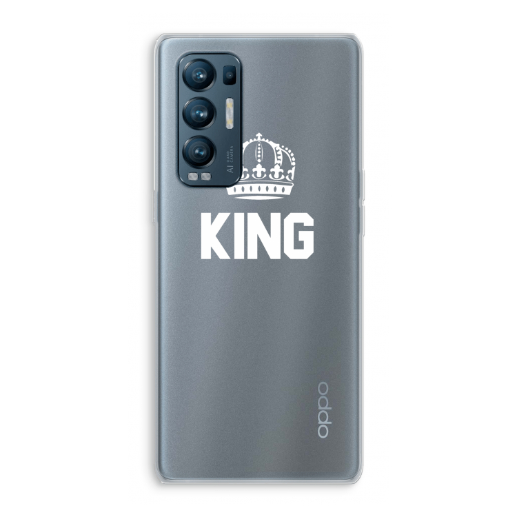 King zwart: Oppo Find X3 Neo Transparant Hoesje