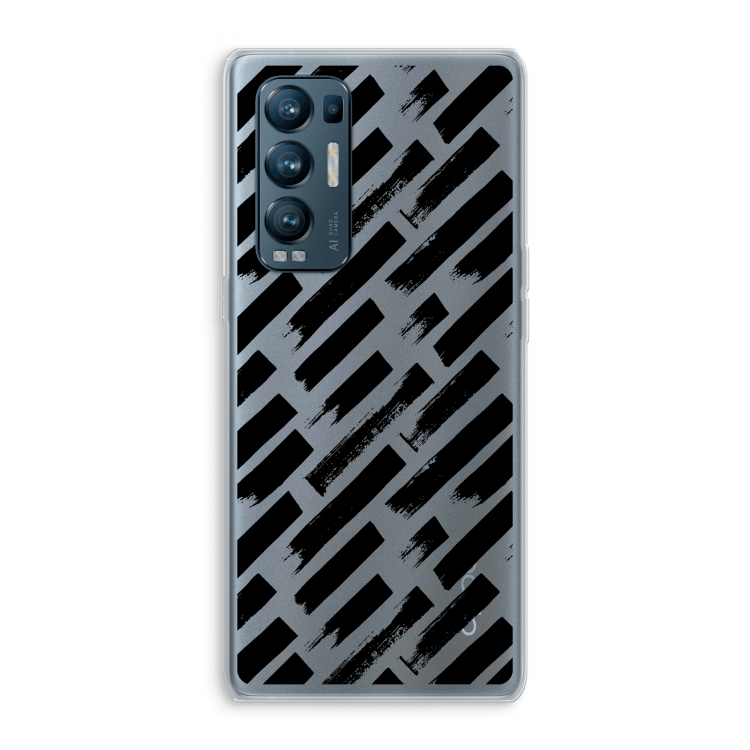 Zwarte vegen: Oppo Find X3 Neo Transparant Hoesje