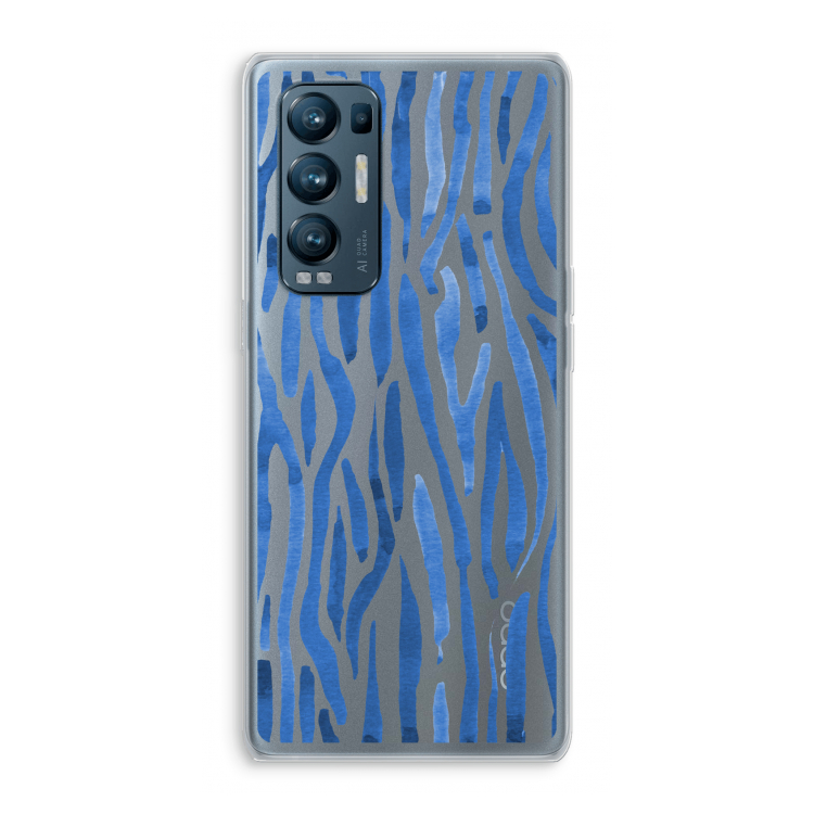 Blauwe nerven: Oppo Find X3 Neo Transparant Hoesje