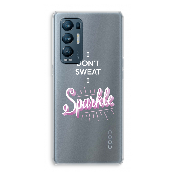 Sparkle quote: Oppo Find X3 Neo Transparant Hoesje