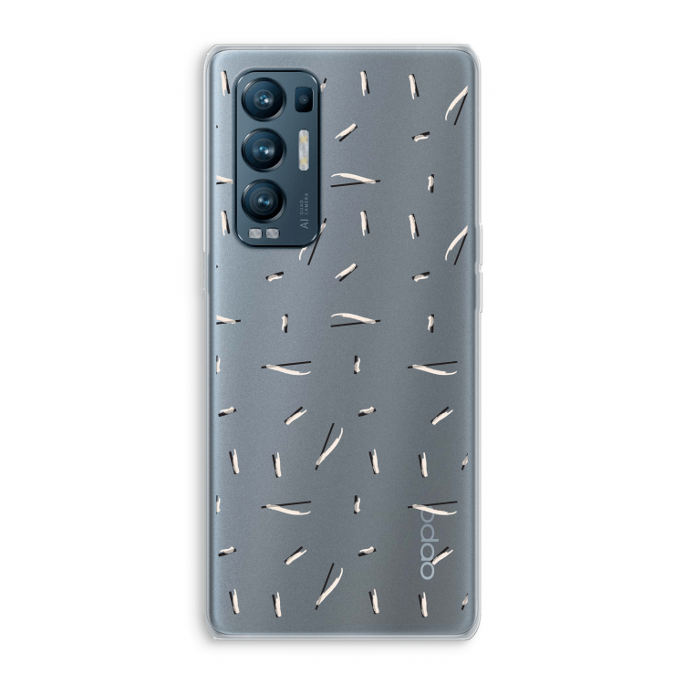 Hipster stripes: Oppo Find X3 Neo Transparant Hoesje