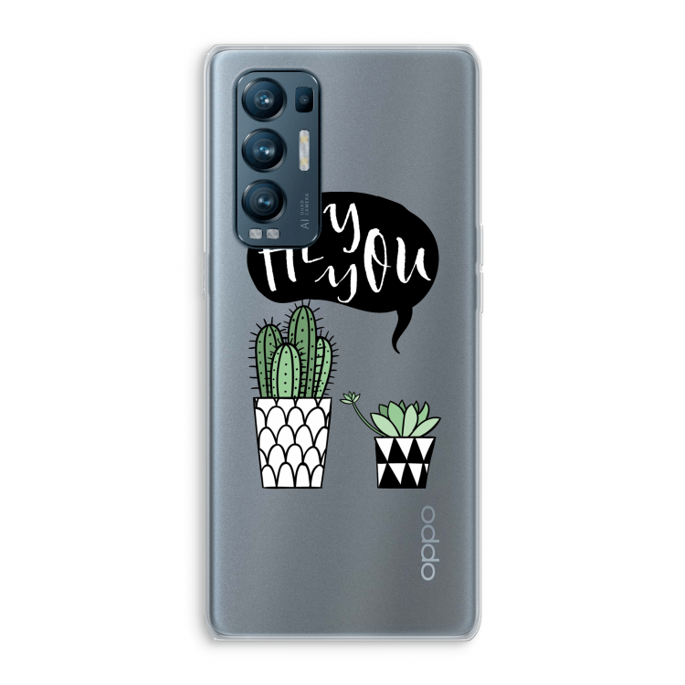 Hey you cactus: Oppo Find X3 Neo Transparant Hoesje