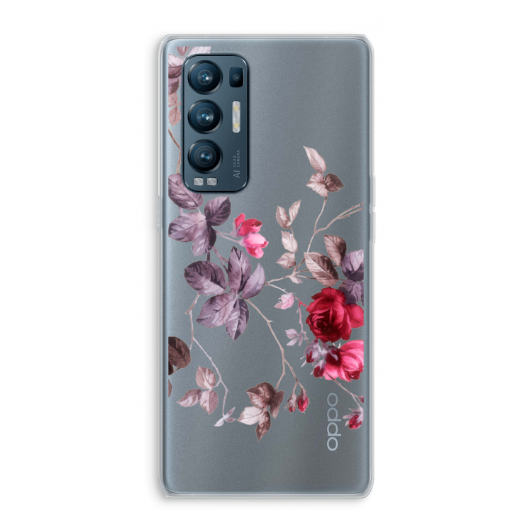 Mooie bloemen: Oppo Find X3 Neo Transparant Hoesje