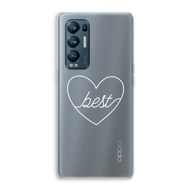 Best heart pastel: Oppo Find X3 Neo Transparant Hoesje