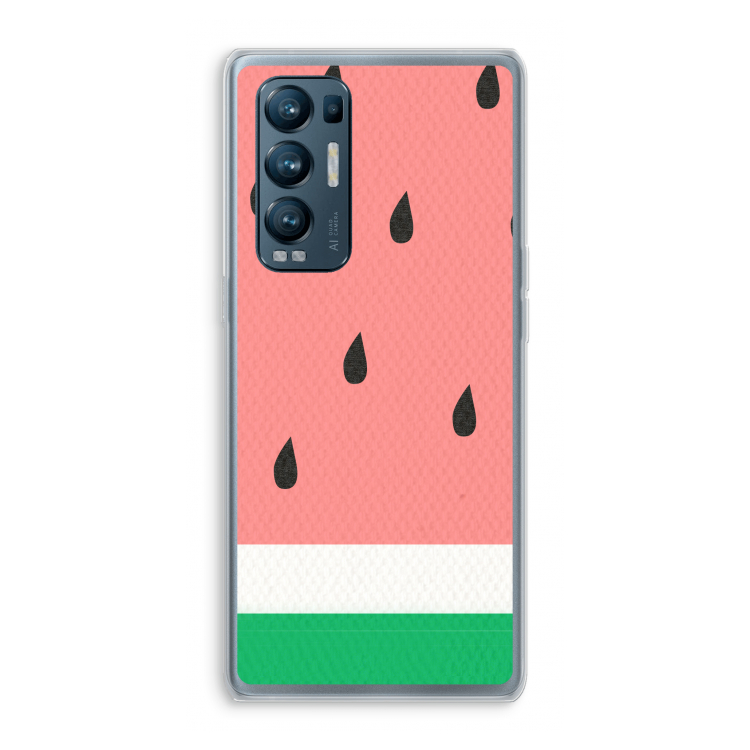 Watermeloen: Oppo Find X3 Neo Transparant Hoesje