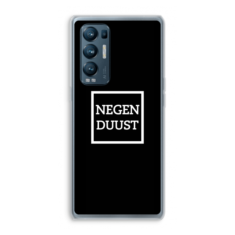 Negenduust black: Oppo Find X3 Neo Transparant Hoesje