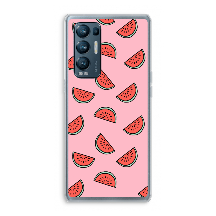 Watermeloen: Oppo Find X3 Neo Transparant Hoesje