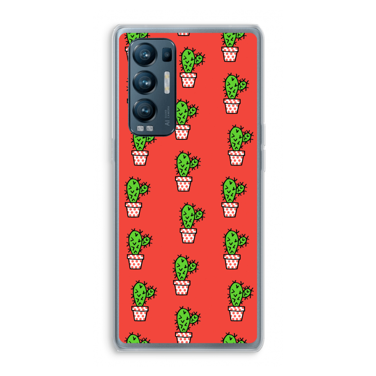 Mini cactus: Oppo Find X3 Neo Transparant Hoesje