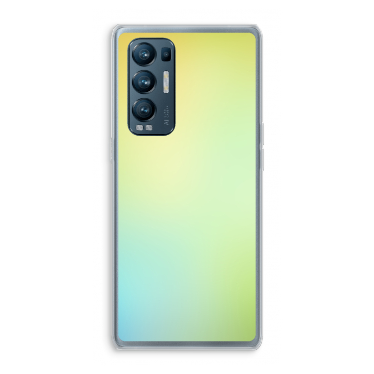 Minty mist pastel: Oppo Find X3 Neo Transparant Hoesje