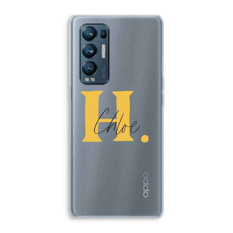 Amber Script: Oppo Find X3 Neo Transparant Hoesje