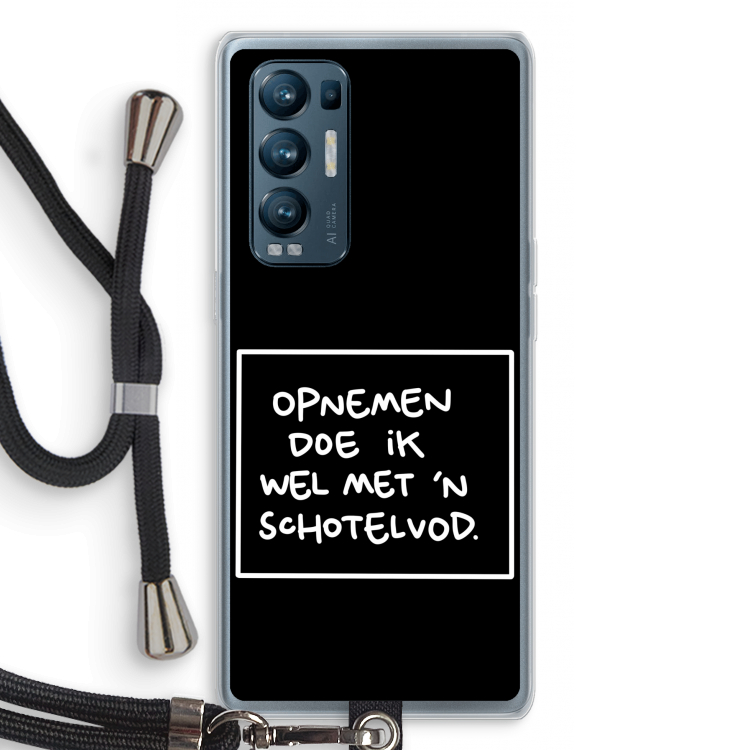 Schotelvod: Oppo Find X3 Neo Transparant Hoesje met koord