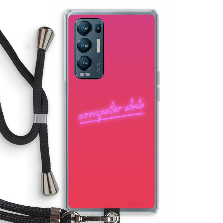 Vice Glow: Oppo Find X3 Neo Transparant Hoesje met koord