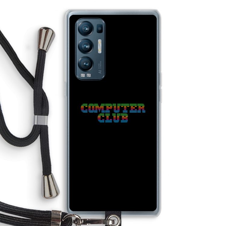 Retro: Oppo Find X3 Neo Transparant Hoesje met koord