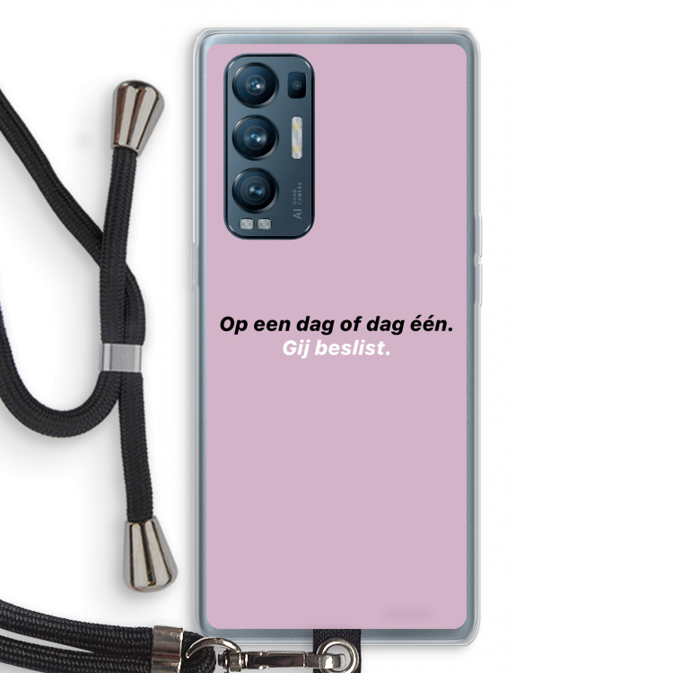 gij beslist: Oppo Find X3 Neo Transparant Hoesje met koord