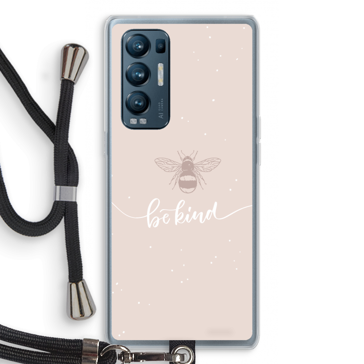 Be(e) kind: Oppo Find X3 Neo Transparant Hoesje met koord