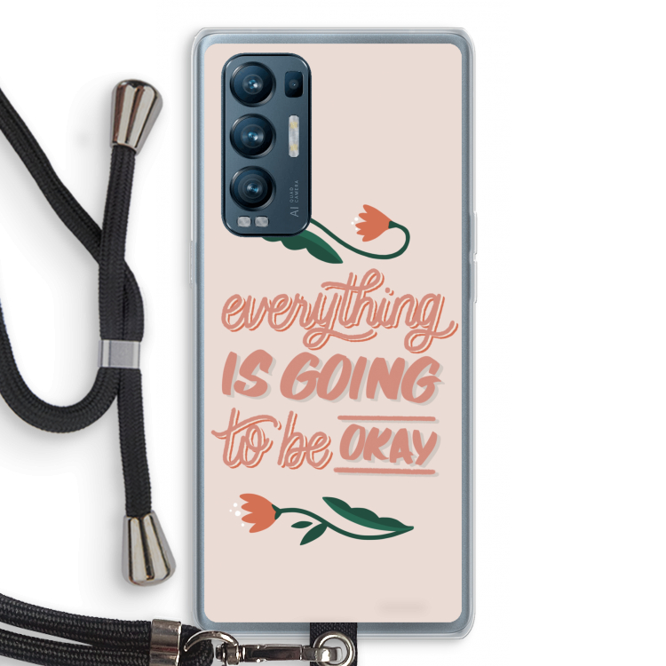 Optimistic flower girl: Oppo Find X3 Neo Transparant Hoesje met koord