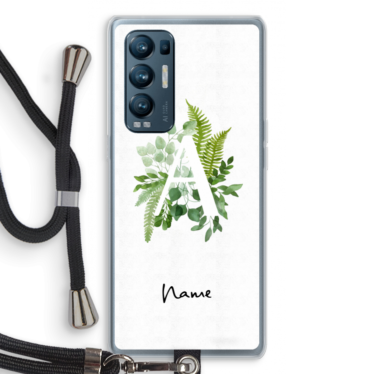 Green Brush: Oppo Find X3 Neo Transparant Hoesje met koord