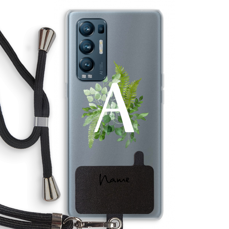 Green Brush: Oppo Find X3 Neo Transparant Hoesje met koord