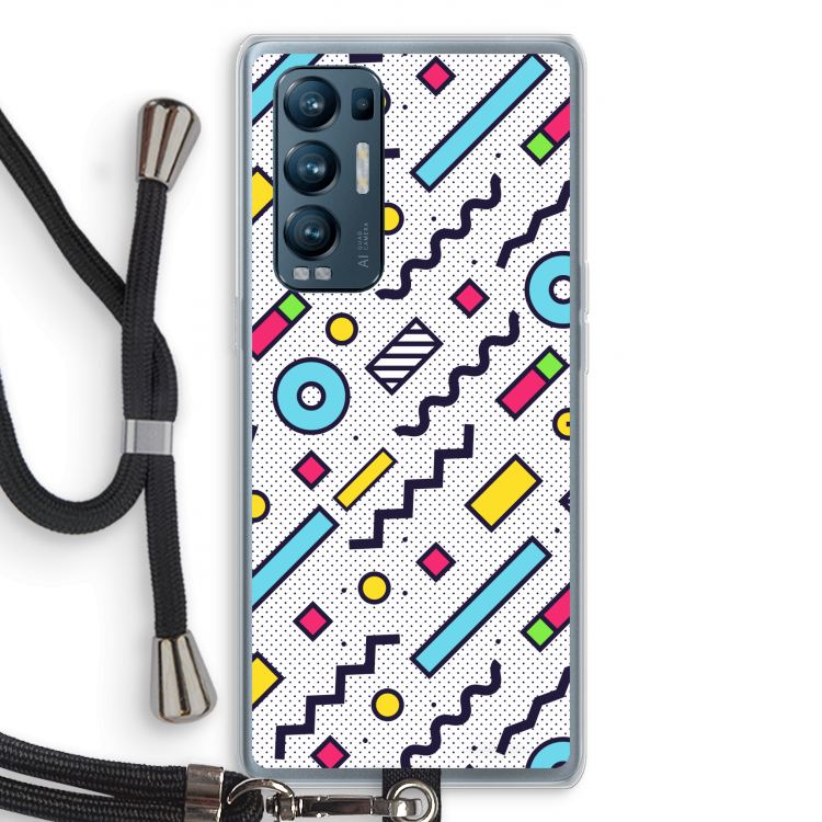8-bit N°8: Oppo Find X3 Neo Transparant Hoesje met koord
