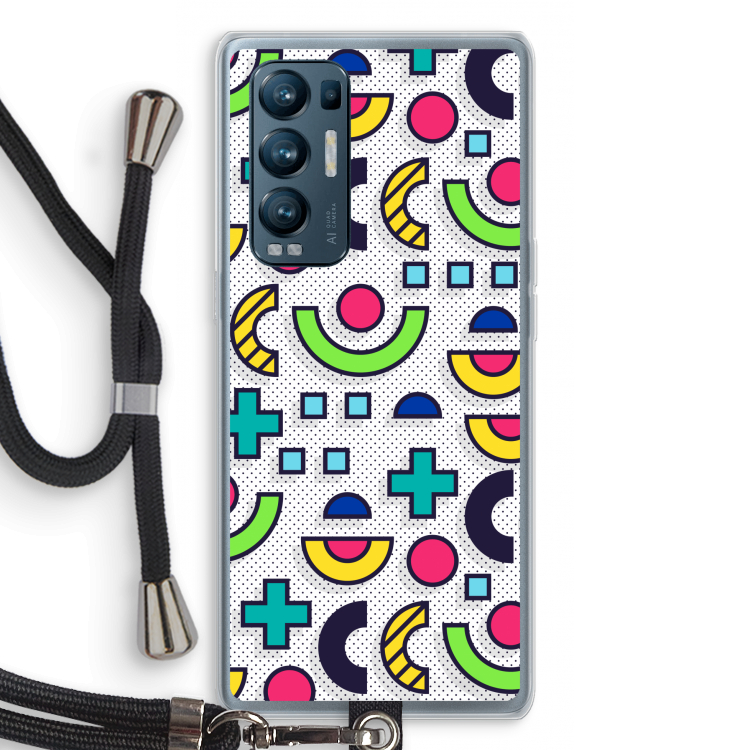 8-bit N°6: Oppo Find X3 Neo Transparant Hoesje met koord