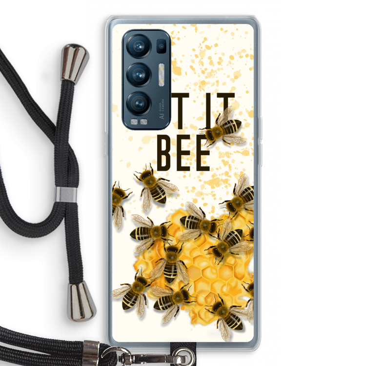 Let it bee: Oppo Find X3 Neo Transparant Hoesje met koord