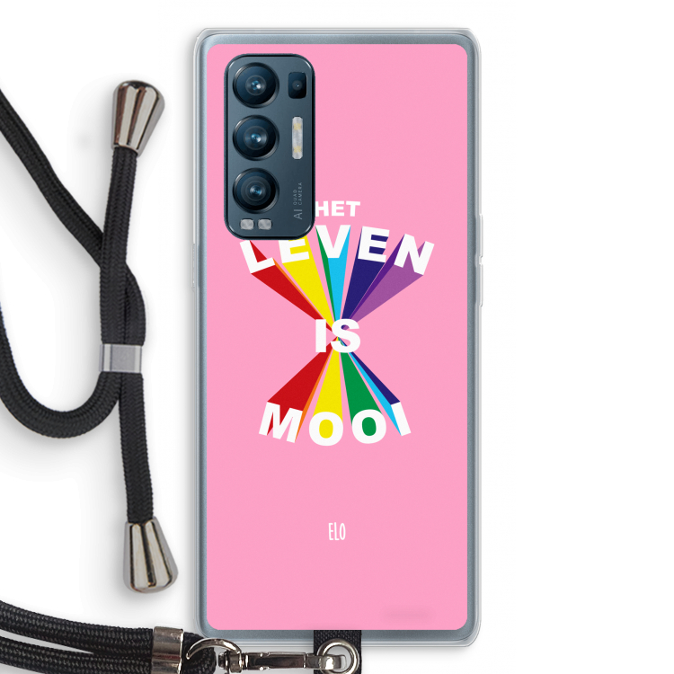 Het Leven Is Mooi: Oppo Find X3 Neo Transparant Hoesje met koord